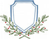 CREST WITH LAUREL AND BERRIES