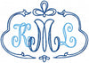 Bow Frames - Machine Embroider Monogram Frames Set of 3 Frames in 2 Sizes each