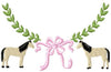 Horse Laurel Monogram Frame