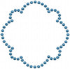 Dot Monogram Frame - Comes in 5 Sizes 4,5,6,7,8,9 inch sizes - Machine Embroidery Design