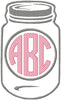mason jar monogram frame