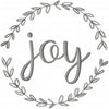 JOY WREATH - MACHINE EMBROIDERY DESIGN