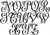Glamour Monogram Font - Comes in 2,3,4,5 inch Sizes - machine embroidery font