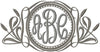 Cat Tail Monogram Frame - Machine Embroidery design