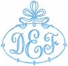 Bow Frames - Machine Embroider Monogram Frames Set of 3 Frames in 2 Sizes each