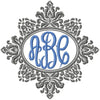Oval Monogram Frame - Machine Embroidery Design - comes in 4,5,6,7,8 inch sizes