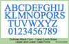 Block Outlined Font