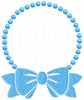 Bottom Bow Circle Monogram Frame - Fits 2,2.5,3, 3.5, and 4 inch Size Letters