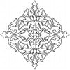 Diamond Shape Flourish Background - machine embroidery design