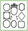 Octogon Diamond  Monogram comes in 1,2, and 3 inch size with 10 frames