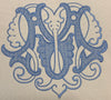 VINTAGE SERIES VII DOUBLE LETTER MONOGRAM A-M