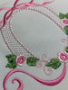 OVAL LATTICE FLORAL FRAME