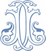 VINTAGE SERIES VII DOUBLE LETTER MONOGRAM A-M