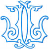 VINTAGE SERIES VII DOUBLE LETTER MONOGRAM A-M