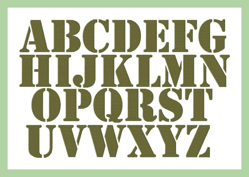 army stencil lettering