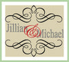 Split Wedding Scroll Name Frame