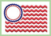 American Flag Monogram Frame - Machine Embroidery Design