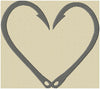Hook Hook Heart monogram frame - comes in 3 sizes 8x8,6x6,5x5