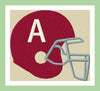 Helmet Font Football Helmet - comes in 2.5,3.5, and 4.5 inch sizes Machine Embroidery Font -