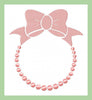 Pearl and bow monogram Frame