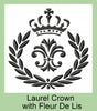 Laurel Crown Fluer De Lis - Machine Embroidery Design