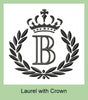 Laurel Crown Fluer De Lis - Machine Embroidery Design