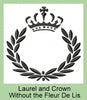 Laurel Crown Fluer De Lis - Machine Embroidery Design