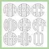 Blanket Stitch Circle Font - 8 inch size - machine embroidery Font