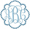 Dot Monogram Frame - Comes in 5 Sizes 4,5,6,7,8,9 inch sizes - Machine Embroidery Design