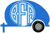 Camper Monogram Frame - Machine Embroidery Design Fits 2.5, 3.0, and 3.5 inch letters