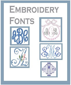 Embroidery Fonts