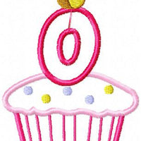 Applique Birthday Cupcakes