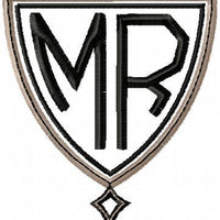 2 letter monogram with crest