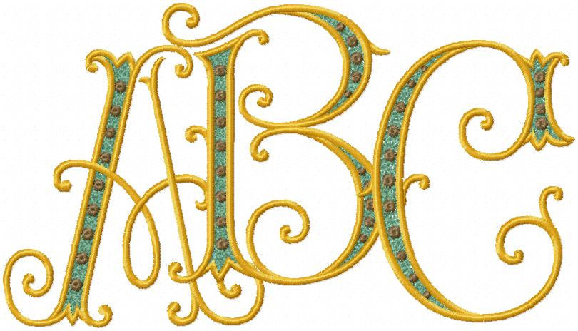 SETH I MONOGRAM FONT - 2.5 AND 3.5 INCH SIZE | Bling Sass & Sparkle