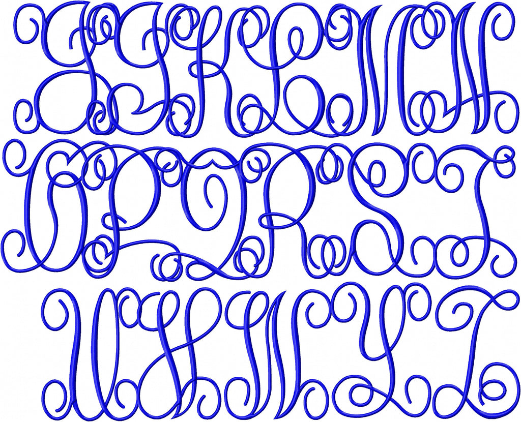 Interlocking Monogram Alphabet