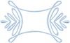 Curl Drop Monogram Frame - Machine Embroidery Design