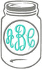 mason jar circle monogram frame