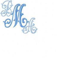 Heather Monogram Font - comes in 2,3,4 inch sizes Machine Embroidery