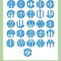Circle Bean Font Comes in 2, 2.5, and 3 inch Sizes