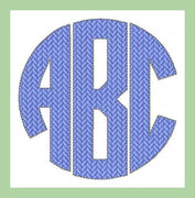 Circle Park Font 4" Letters Machine Embroidery Font -