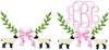 Bows Lambs and Laurel Monogram Frame