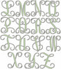 Fancy Textured Vines Monogram Font