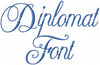 DIPLOMAT FONT - MACHINE EMBROIDERY FONT