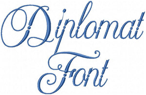 DIPLOMAT FONT - MACHINE EMBROIDERY FONT