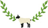 Lamb and Laurel Monogram Frame