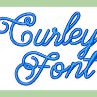 Curly Font Machine Embroidery Font