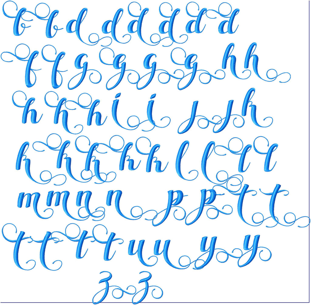Fancy Cursive Alphabet Fonts