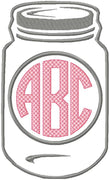 mason jar monogram frame