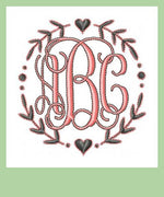 Sweet Laurel Circle Monogram Frame - Machine Embroidery Design