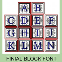 Finial Block Font